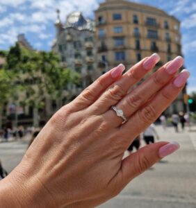 Каблучка з діамантами